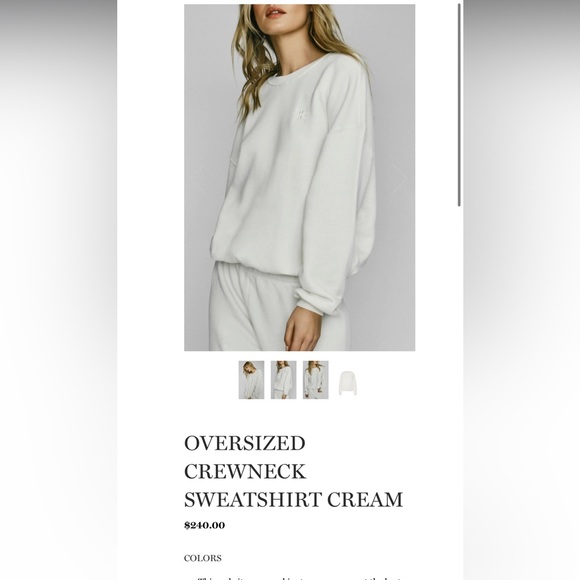 Eterne Oversized Crewneck. Creamy white color. Size M, perfect conditions - Picture 2 of 7